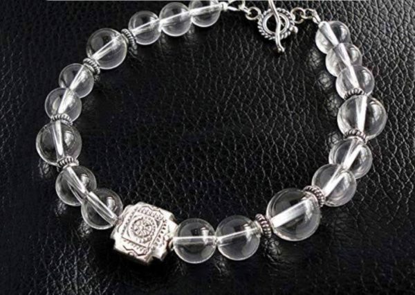 Rock crystal quartz bracelet